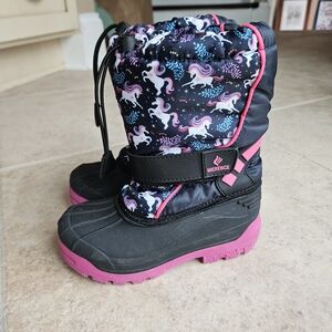 Merence Kids Unicorn Snow Boots
